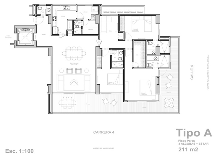 OCEANIC 4-4 APARTMENTS- Imagen de proyecto No. 3